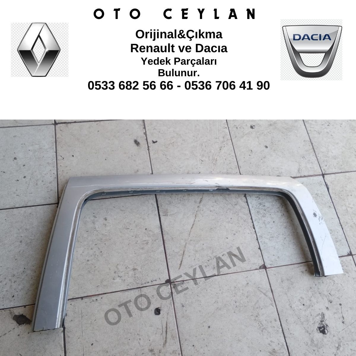 Clio Sol Arka Kapı Üst Direk Orijinal Çıkma
