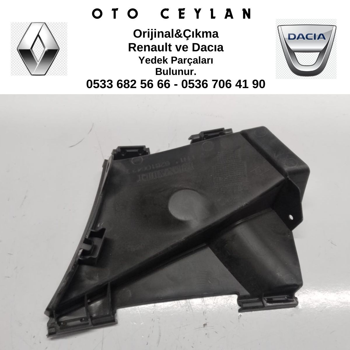 628106420R MEGANE 4 ÖN TAMPON KÖŞE BRAKETİ SIFIR ORİJİNAL sag