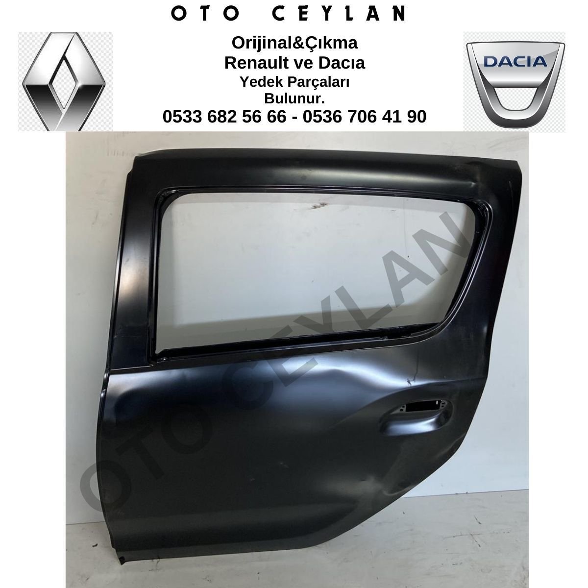 821017625R Sandero 2-II Stepway Sol Arka Kapı