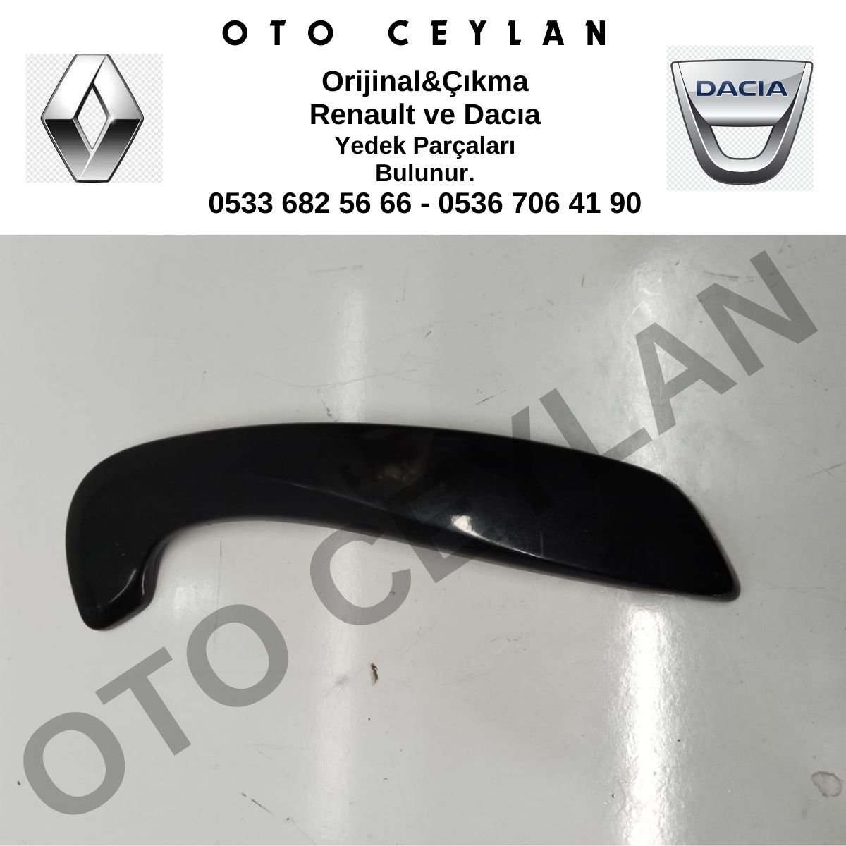 809540008R Fluence Megane 3 Kapı Çekme Kolu Üst Kapağı Orijinal Çıkma
