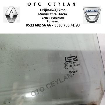 R43006373 Renault 9 Sol Arka Kapı Cam Yan Sanayi