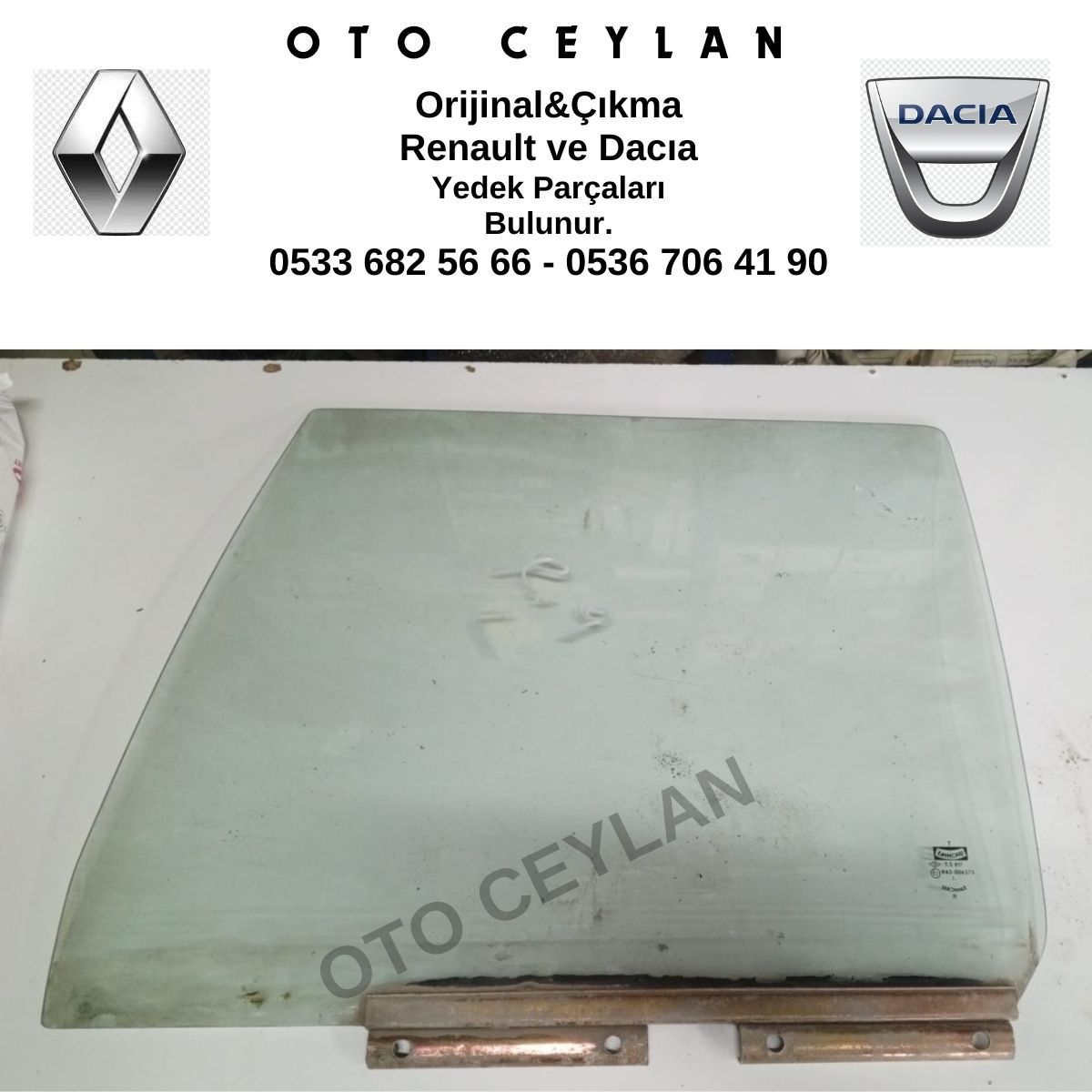 R43006373 Renault 9 Sol Arka Kapı Cam Yan Sanayi