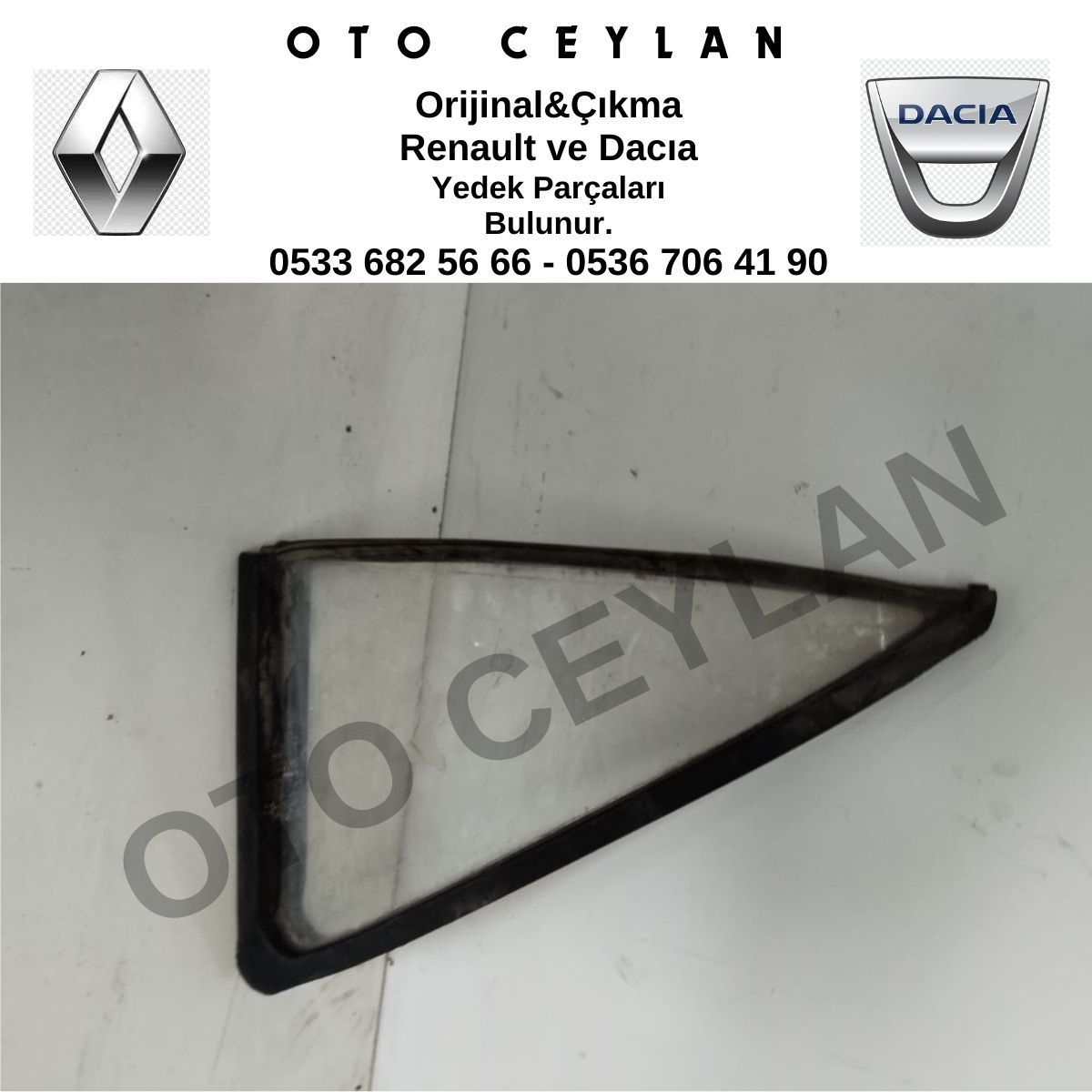 R.9 Sol Arka Kelebek Camı Fitilli Orijinal Çıkma