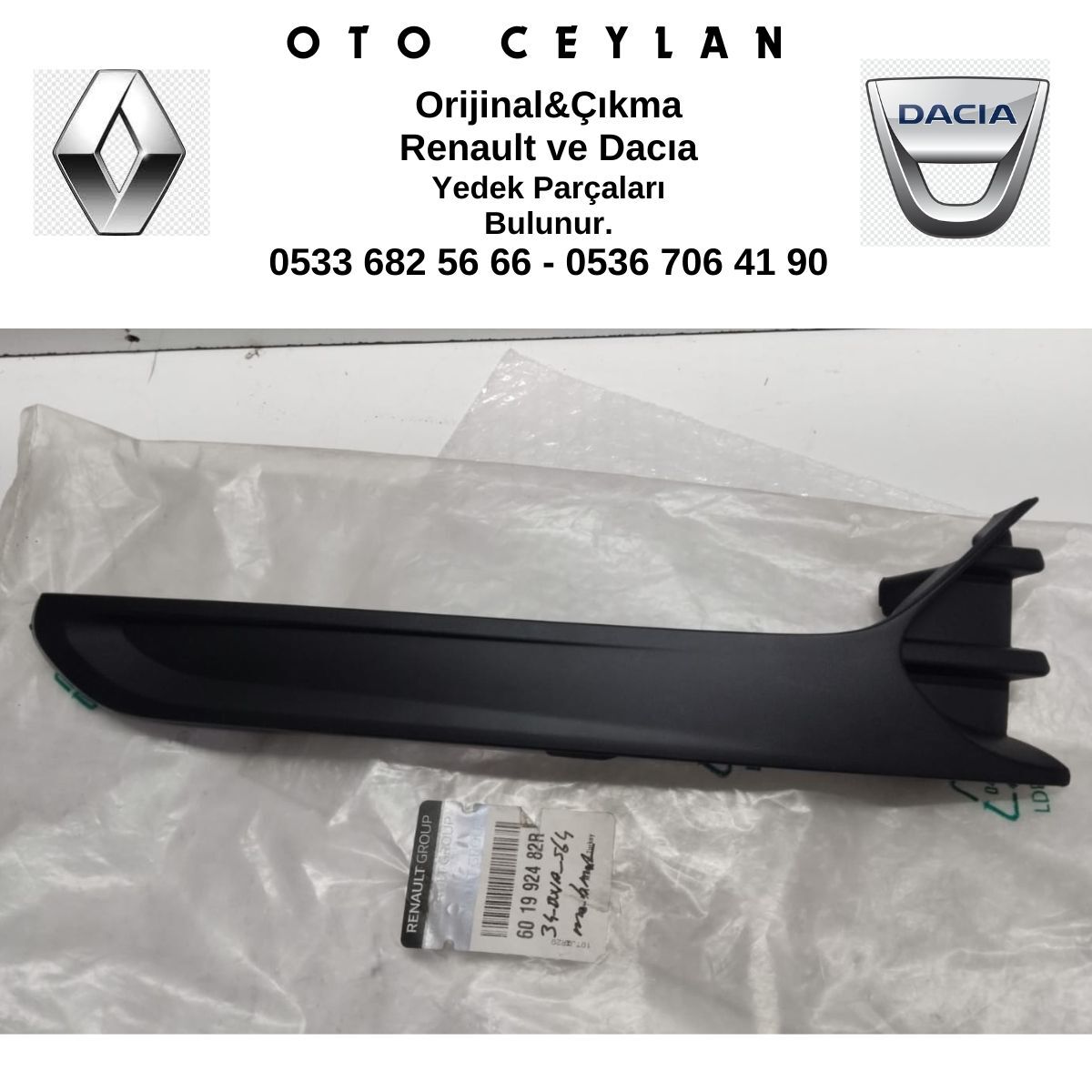 601989489R CLIO 4 GÜNDÜZ FAR ALTI BAKALİTİ SAĞ SIFIR ORİJİNAL