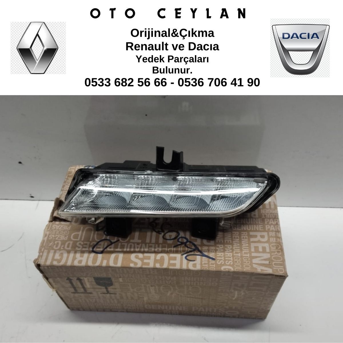 266059367R CLIO 4 CAPTUR GÜNDÜZ FAR LAMBASI SIFIR ORİJİNAL