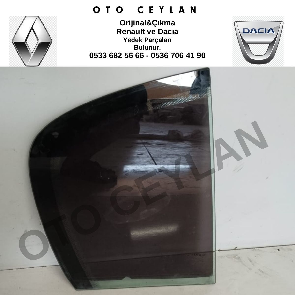 Megane 2 Sağ Arka Kelebek Camı Orijinal Çıkma