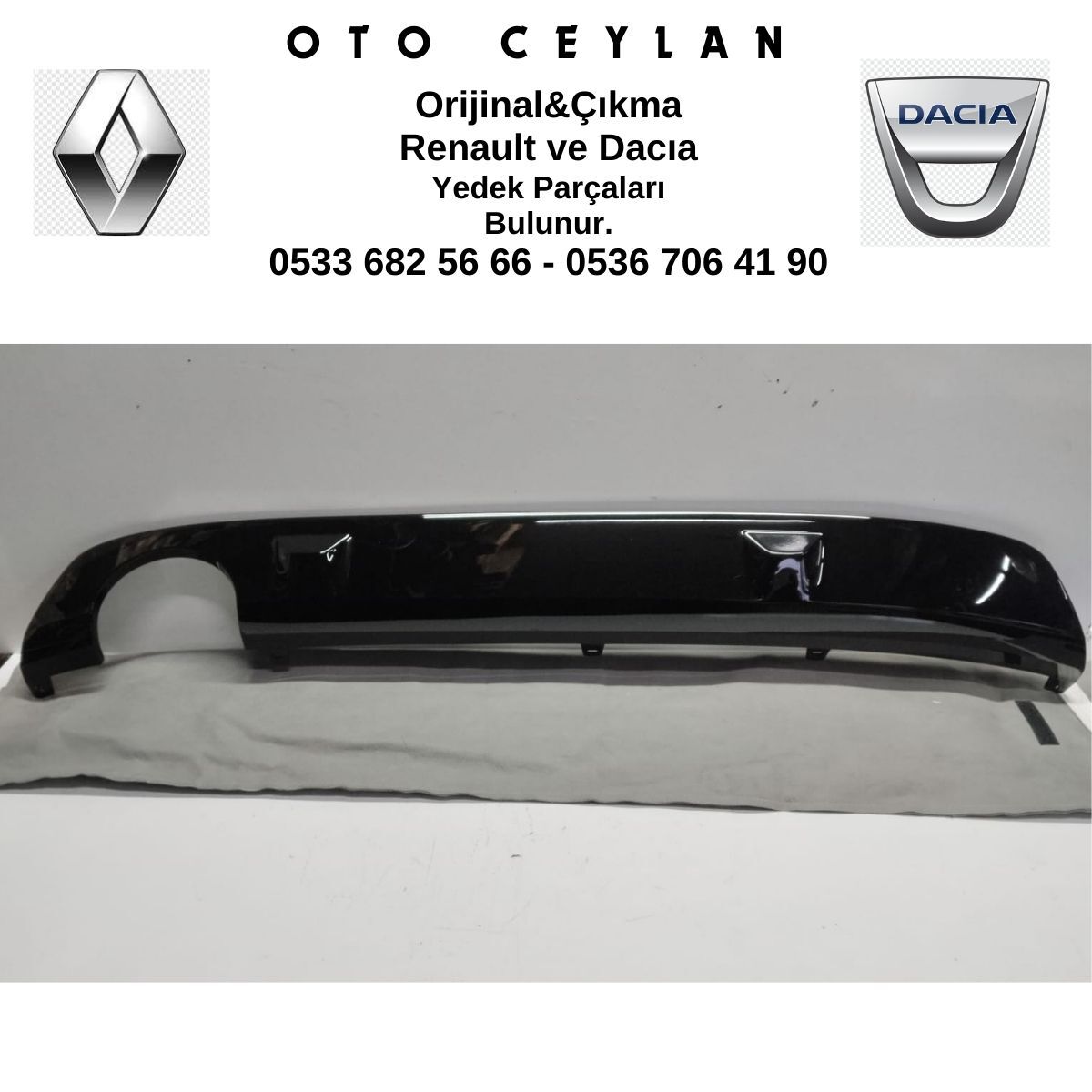850187948R MEGANE 4 ARKA TAMPON ALT PARÇA PARLAK SIFIR ORİJİNAL
