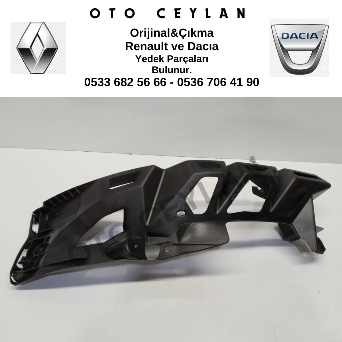 8200074438 Megan 2 Sol Arka Tampon Tespit Parçası Sıfır Orijinal  (Hafif Hatalı)