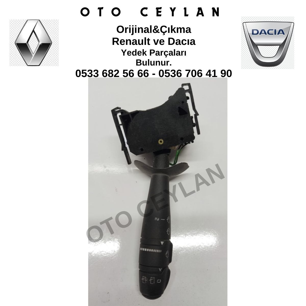 7701048915 8200012245 Laguna 2 Espace 4 Ön Cam Yıkama Silecek Anahtarı Orijinal Çıkma