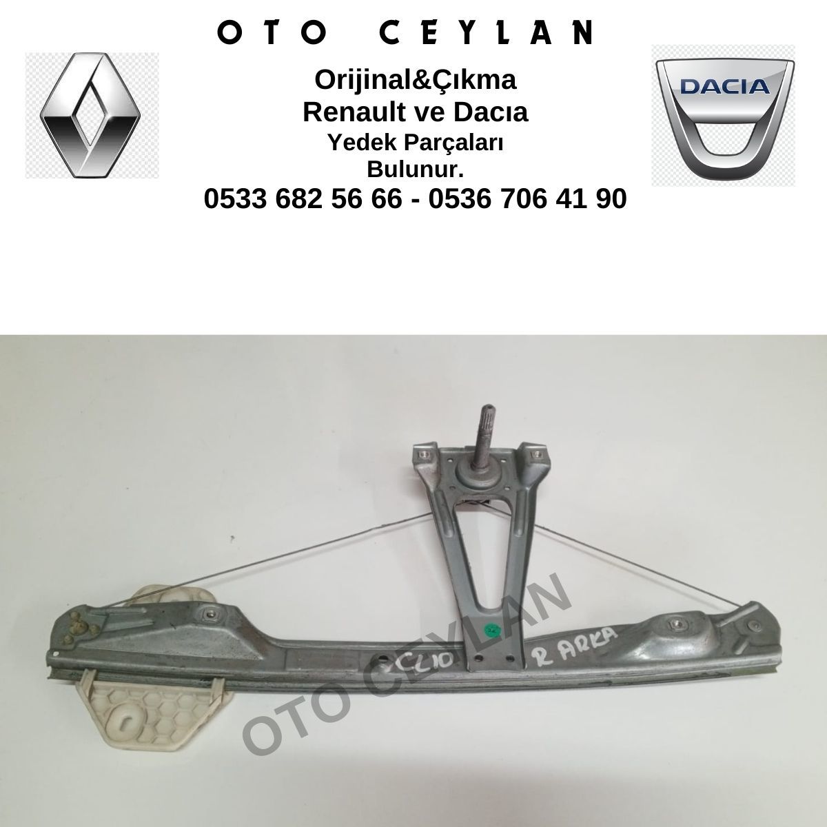 7700434698 Clio Sağ Arka Cam Krikosu Orijinal Çıkma