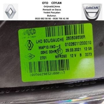 260608656R Fluence Sol Far Sıfır Orjinal Hatasız