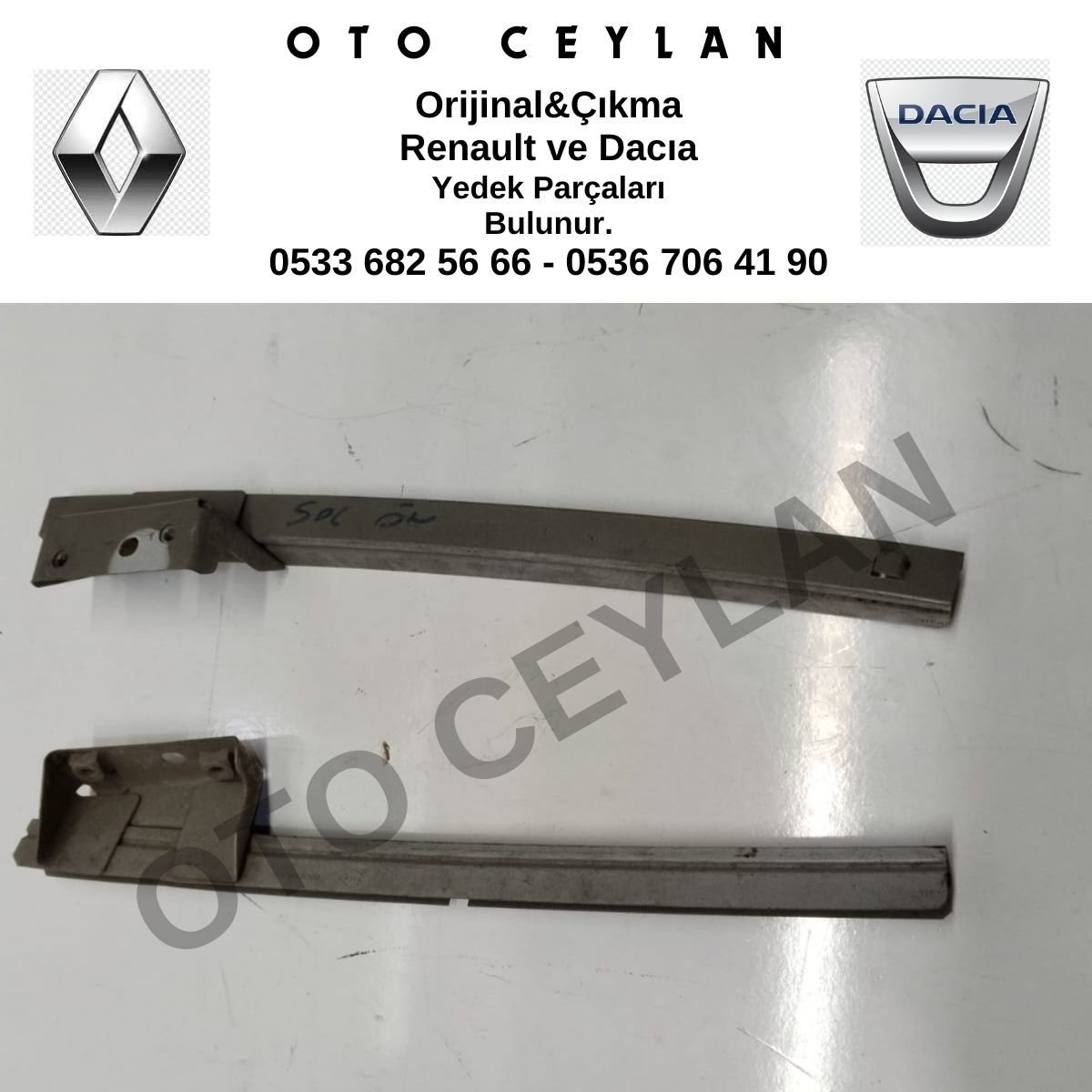 802277598R Dacia Logan 2 Sandero 2 Cam Kızağı Orijinal Çıkma