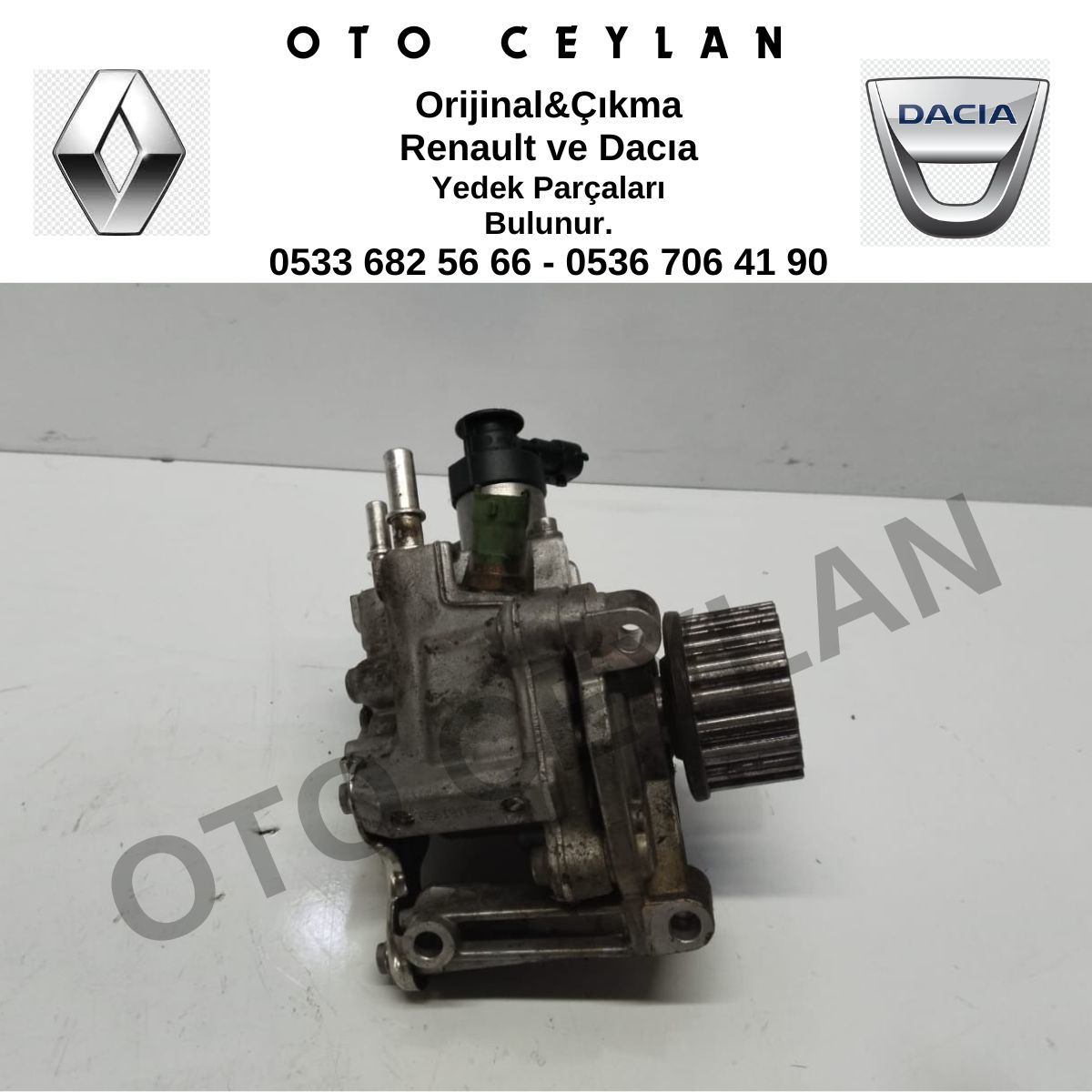 167001056R Clio 4 Lodgy Mazot Pompası 1.5Dci Orijinal Çıkma