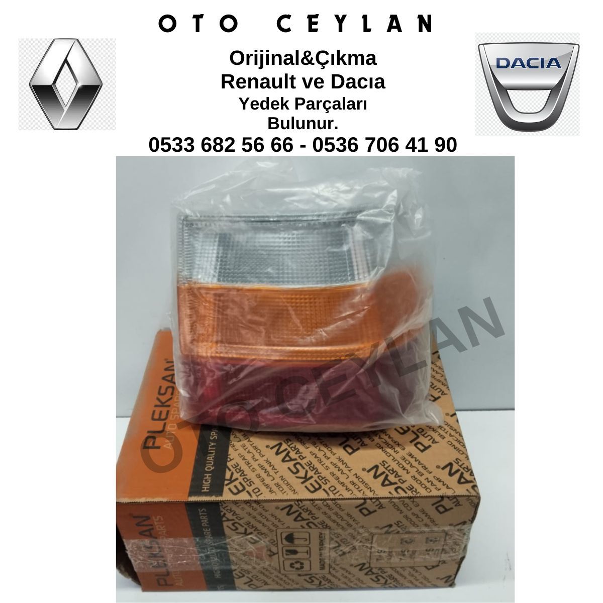 7700773359 P 2700 Renault 11 Sağ Kapaksız Stop Lambası Sıfır Yan Sanayi