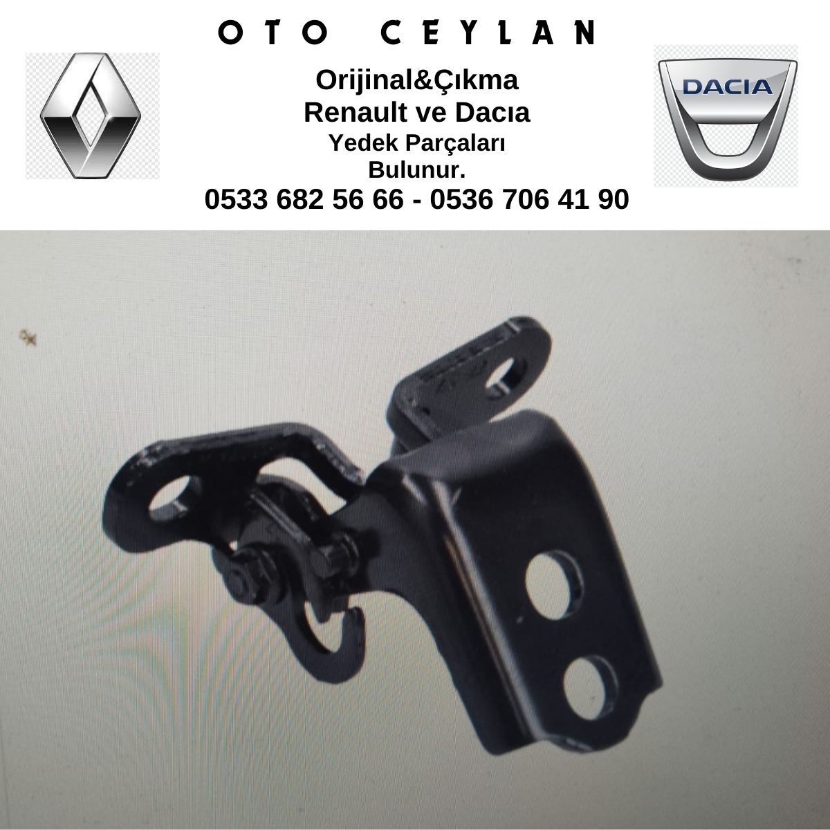 804004475R CLIO 5 ÖN SOL KAPI ÜST MENTEŞESİ SIFIR ORİJİNAL