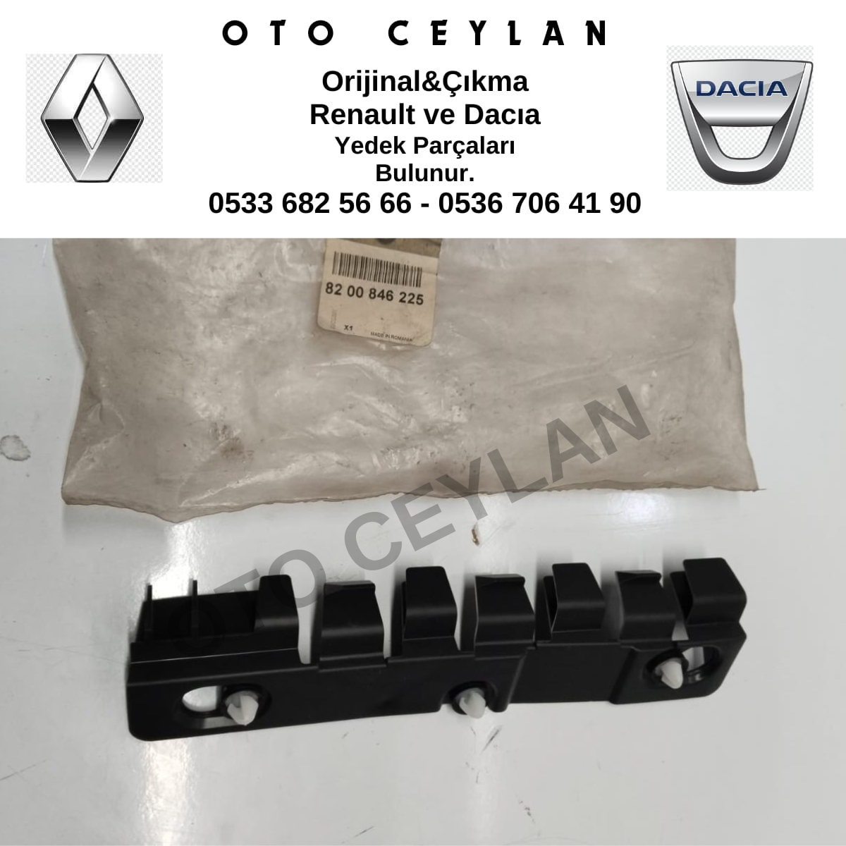 8200846225 Logan Sol Arka Tampon Bağlantı Braketi Sıfır Orijinal