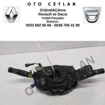 8200216465 Megan 2 Sedan İkaz Kol Grubu Komple Far Sinyal Kolu Airbag Sargısı Orijinal Çıkma