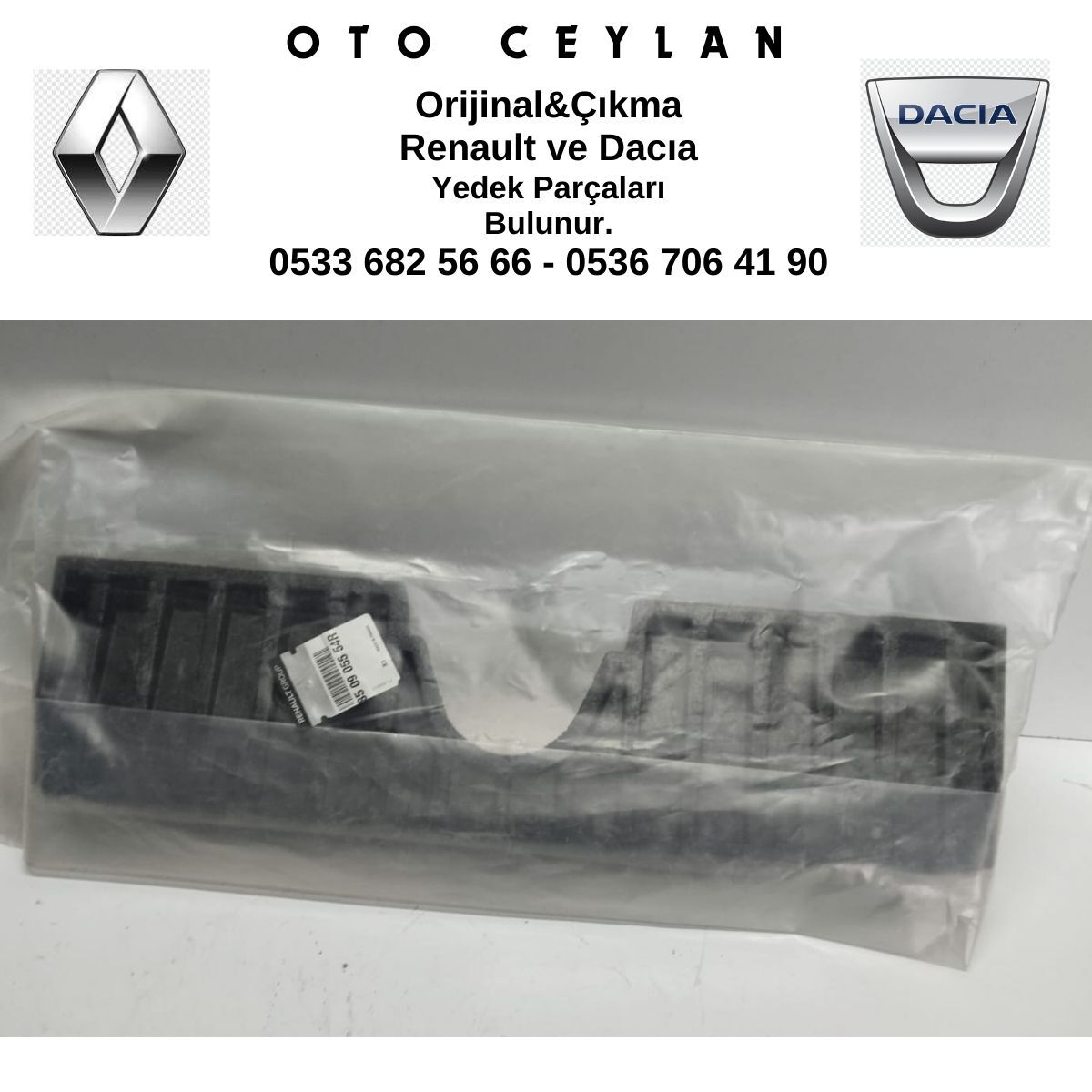 850905554R TRAFIC 3 ARKA TAMPON DARBE EMİCİ SIFIR ORİJİNAL