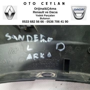 850772238R Sandero Stepway Sol Arka Tampon Kaplaması Çıkma Orjinal