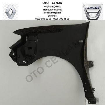 631006363 Sandero Sağ Ön Çamurluk Deliksiz 2012--Sıfır Orijinal Hafif Hatalı