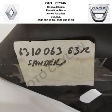 631006363 Sandero Sağ Ön Çamurluk Deliksiz 2012--Sıfır Orijinal Hafif Hatalı