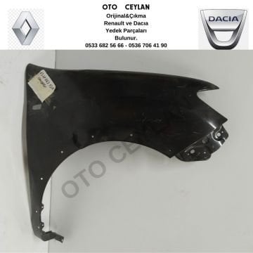 631006363 Sandero Sağ Ön Çamurluk Deliksiz 2012--Sıfır Orijinal Hafif Hatalı