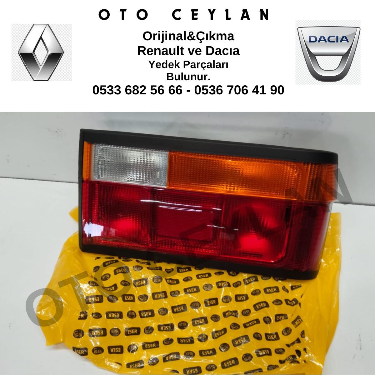 7700682923 Renault 9 Spring Sol Stop Lambası Sıfır Eser Marka Yan Sanayi