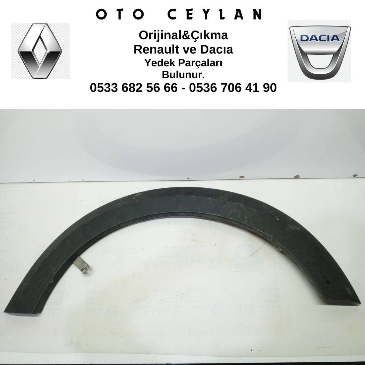 788A33414R Sandero Stepway 2021 Arka Çamurluk Kaplaması Çıkma Orjinal