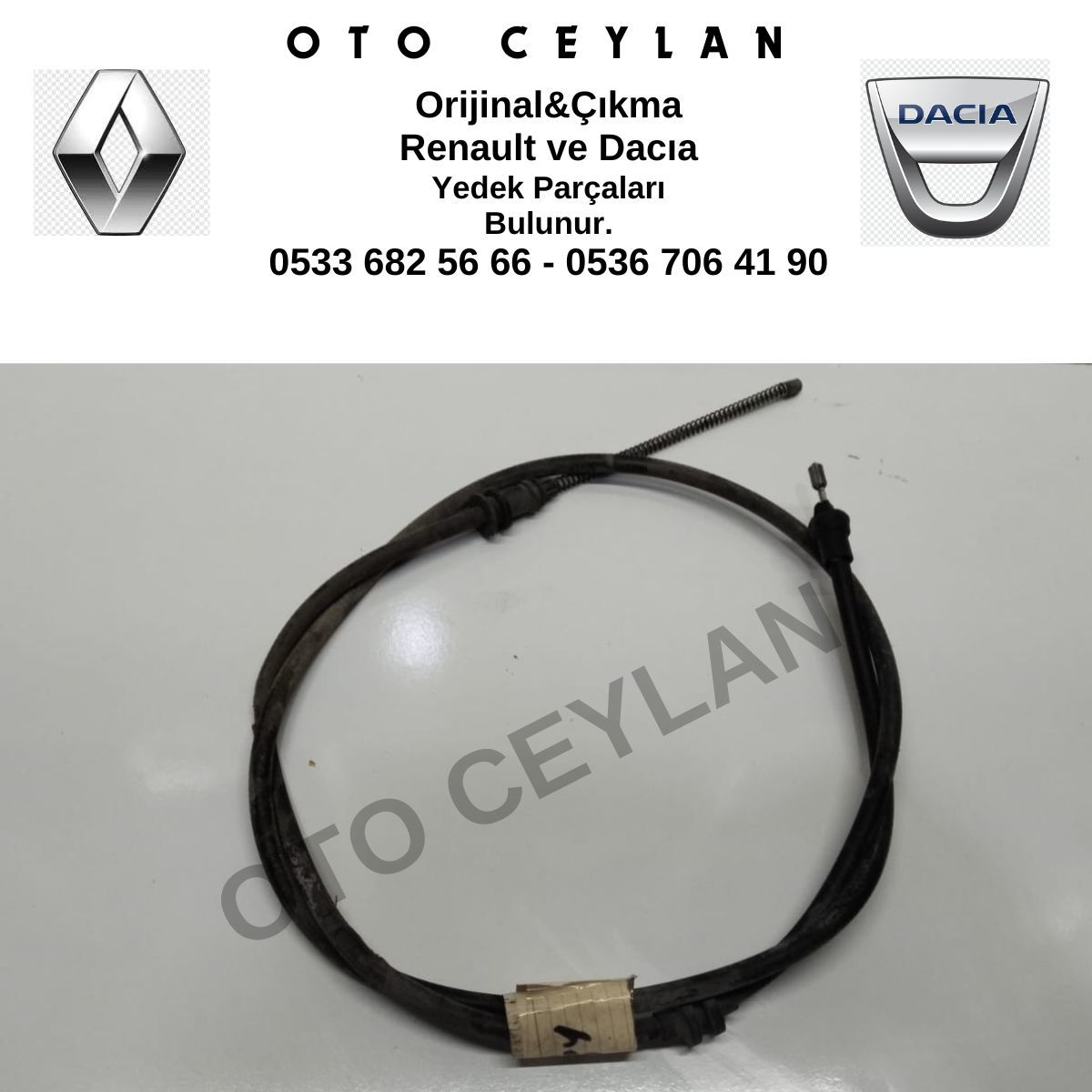 364007536R Lodgy Dokker El Fren Teli Halatı Orijinal Çıkma