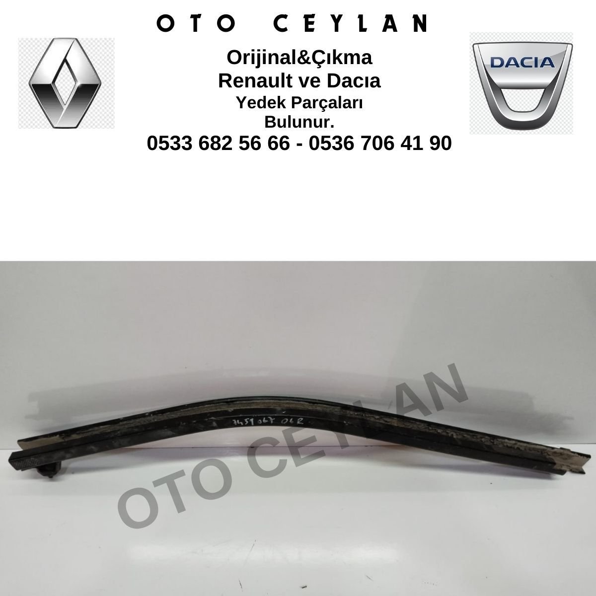 745906706R Dokker Sağ Sürgülü Kapı Alt Rayı Orijinal Çıkma