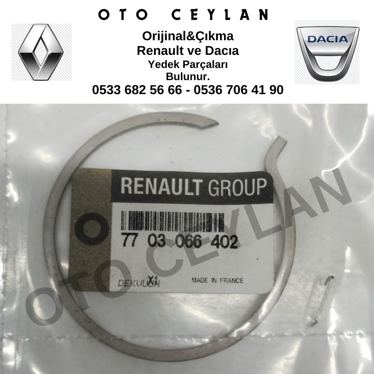7703066402 Renault 9 Grup Dişlisi Sekmanı Sıfır Orijinal