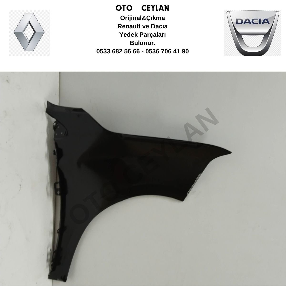 631011341R Fluence Sağ Ön Çamurluk Sıfır Orijinal Hafif Hatalı