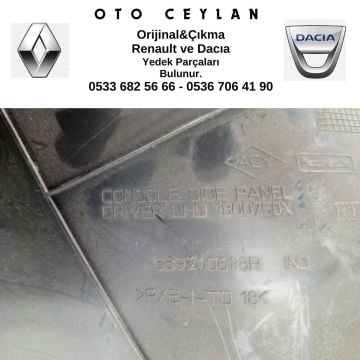 689210618R Clio 4 Sol Konsol Giydirmesi Çıkma Orjinal