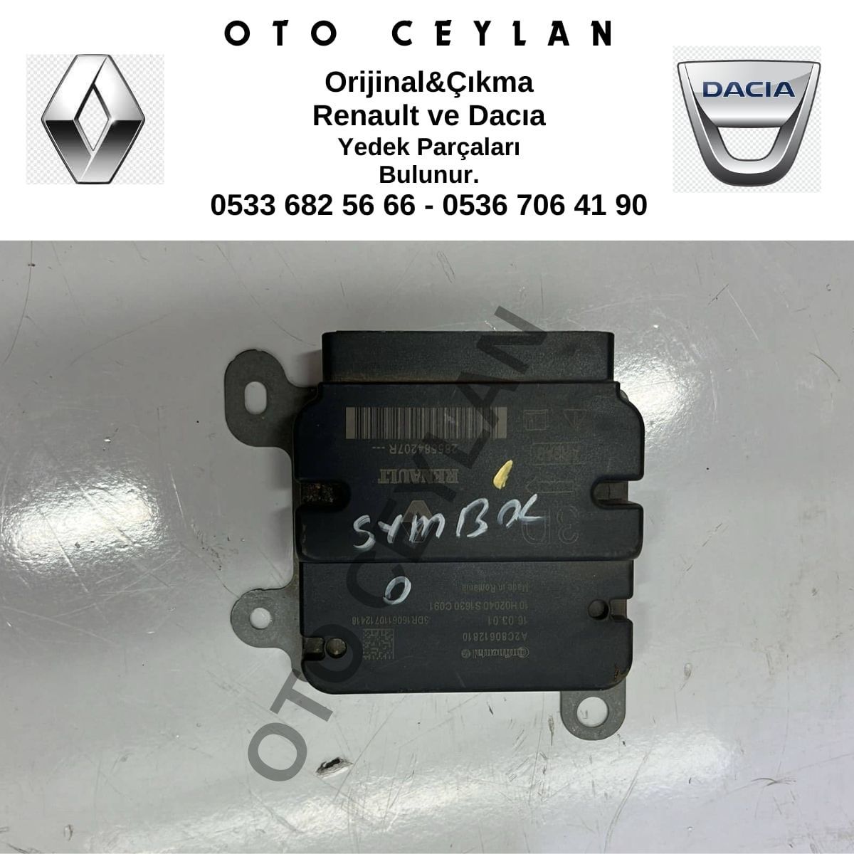 285584207R Symbol Aırbag Hava Yastığı Beyni Çıkma Orijinal