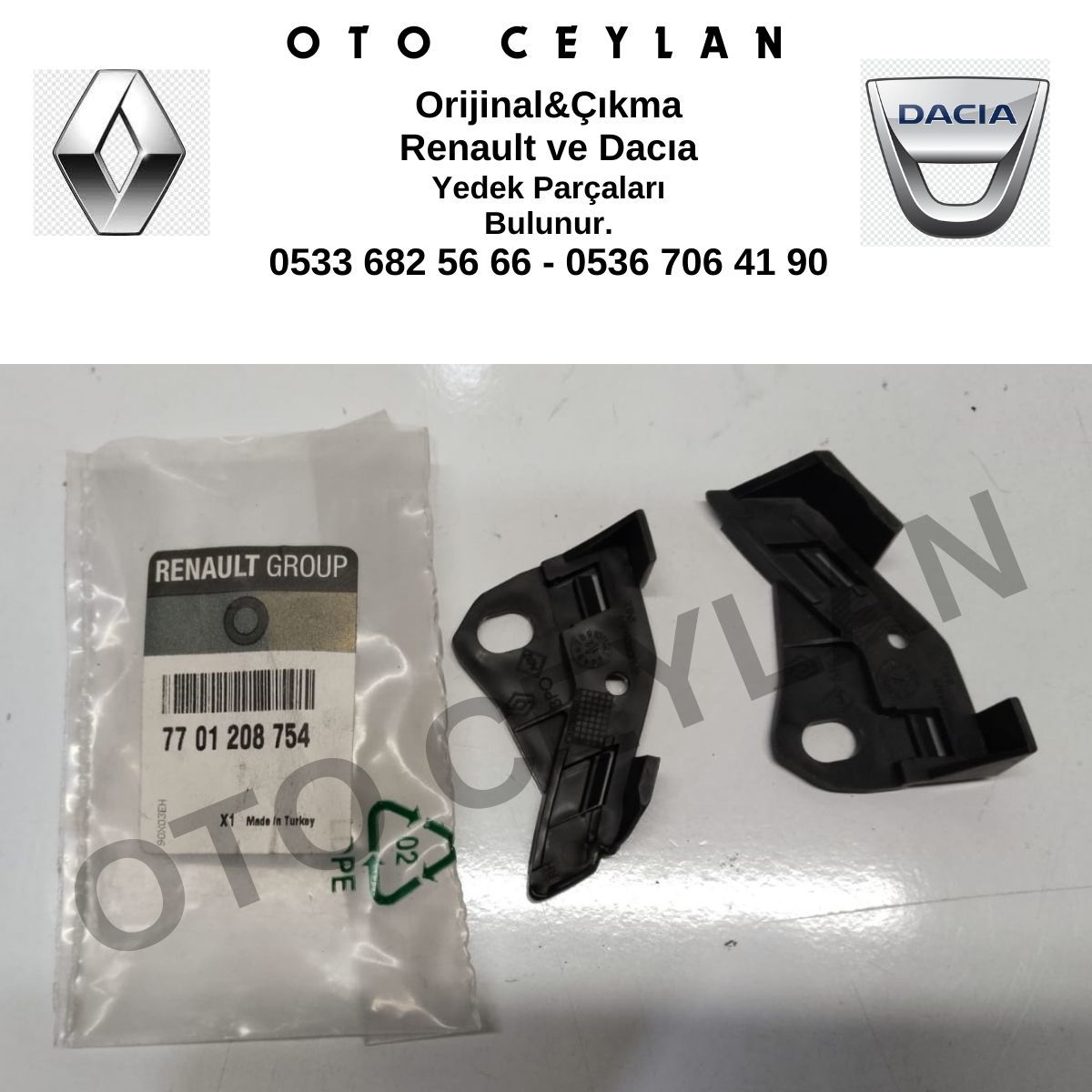 7701208754 Clio 3 Ön Tampon Bağlantı Braketi TK Sıfır Orijinal
