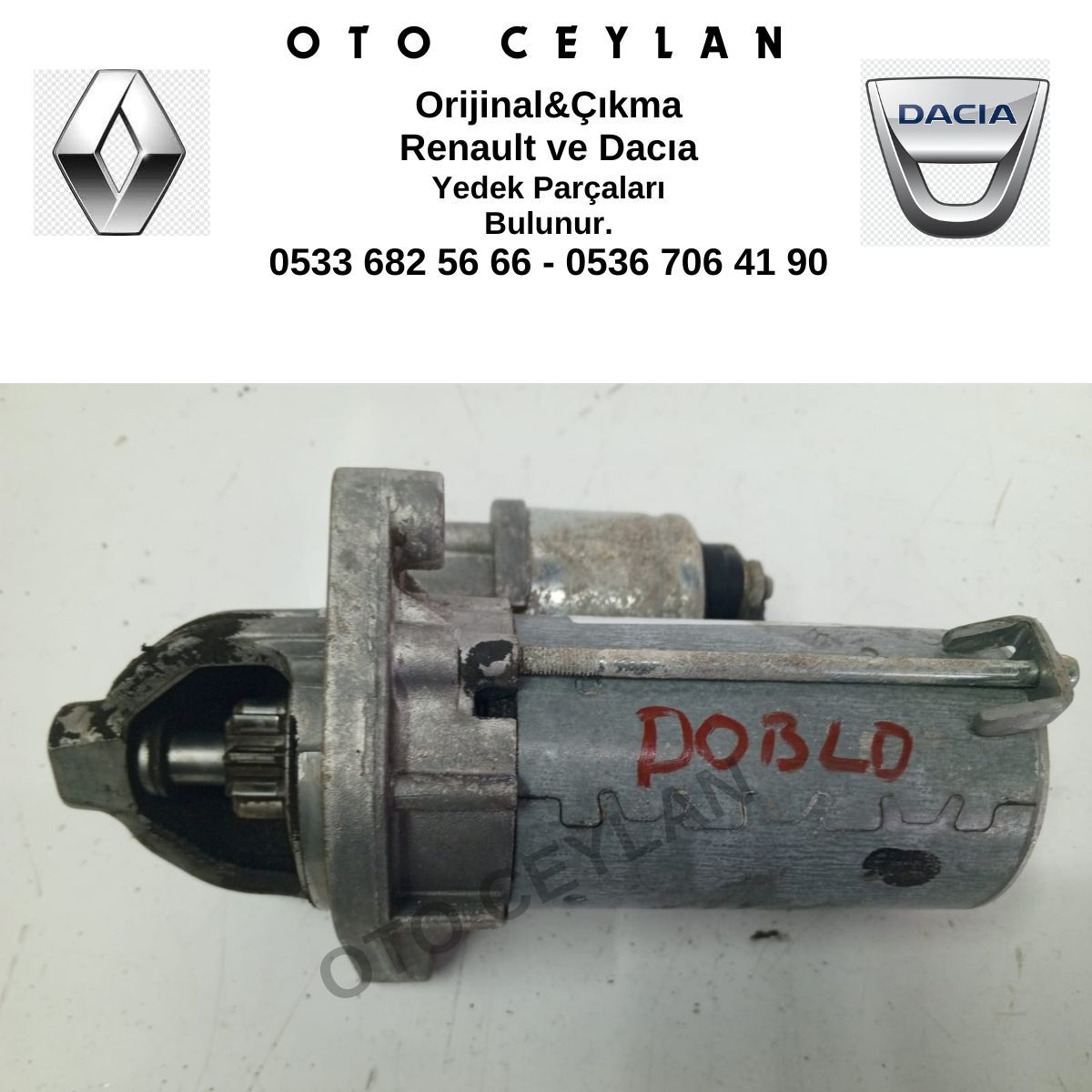 51880229 Doblo Marş Motoru Komple 1300 Motor Multi Jet  Orijinal Çıkma