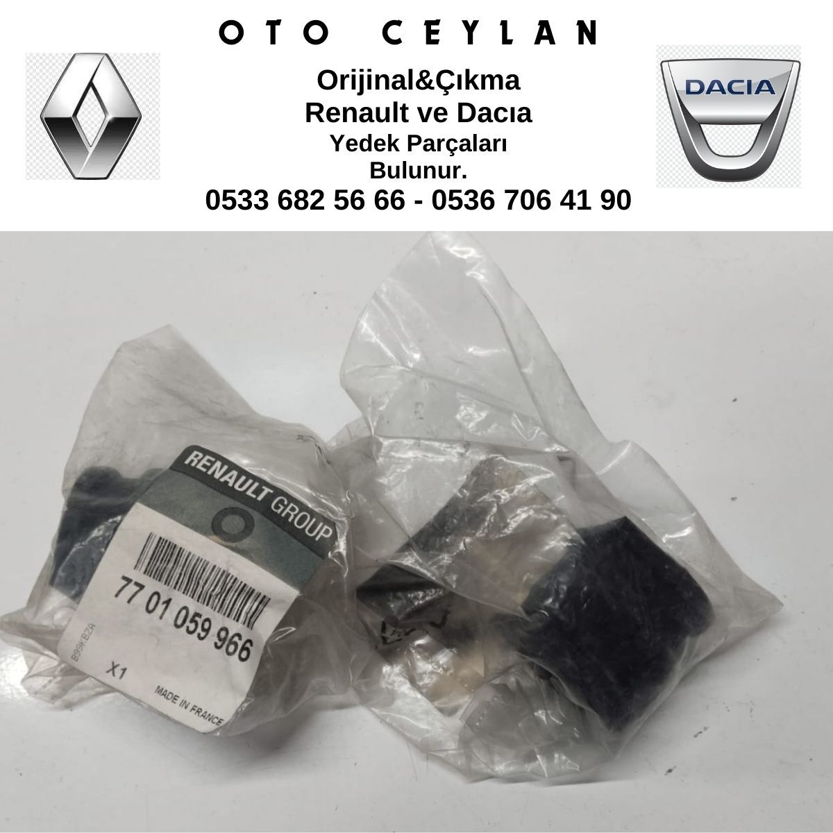 7701059966 CLIO 3 MODUS VİRAJ DEMİR ORTA LASTİĞİ SIFIR ORİJİNAL