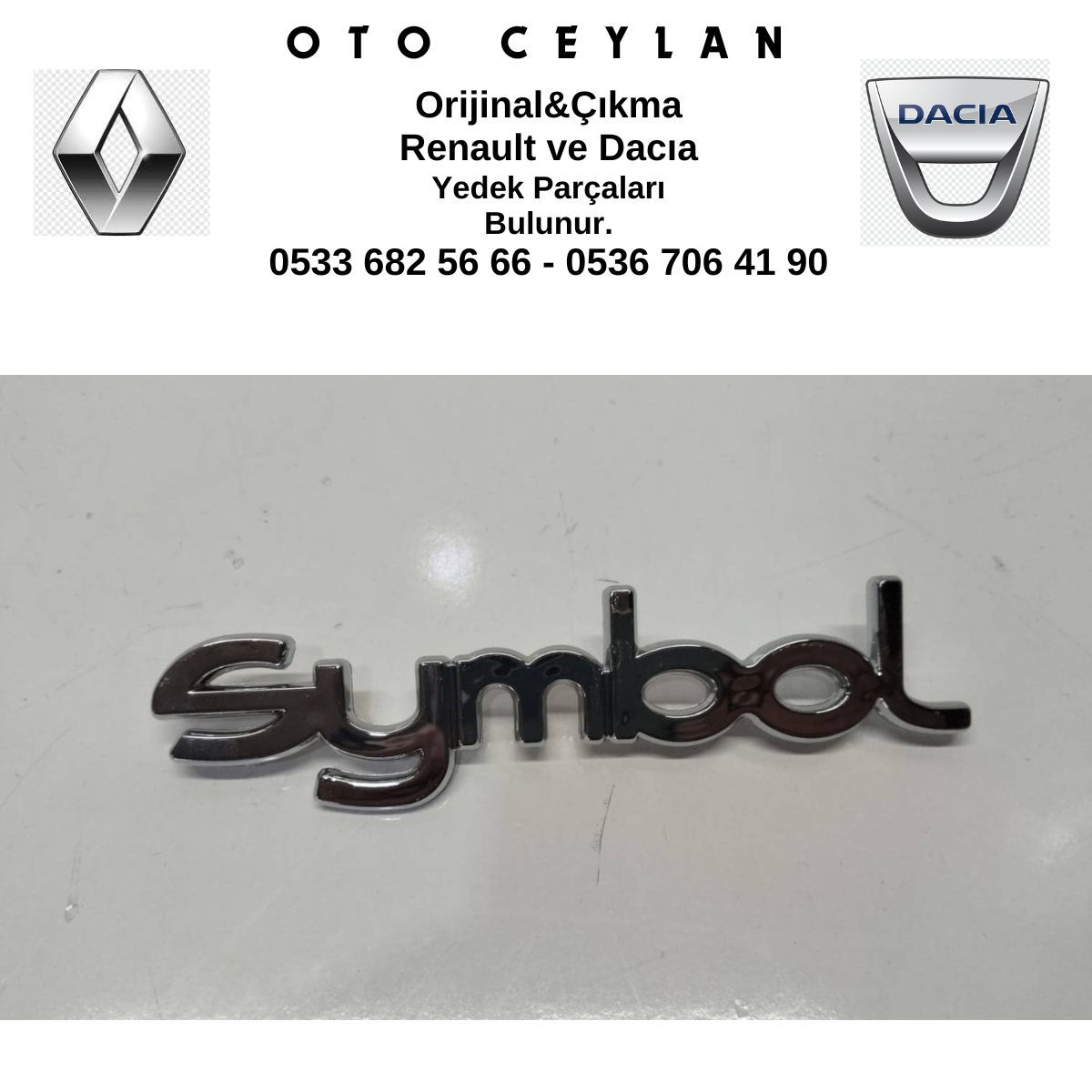 ERMAK-527160 Symbol Arka Yazı Sıfır Yan Sanayi