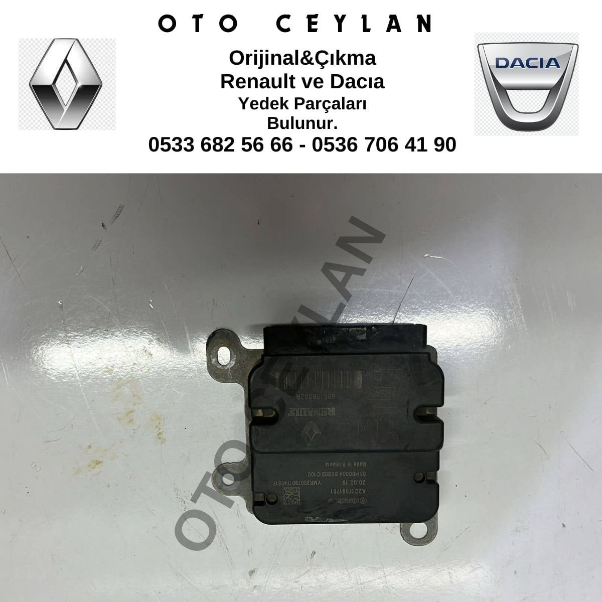 985106332R Sandero Hava Yastık Airbag Beyni Çıkma Orijinal