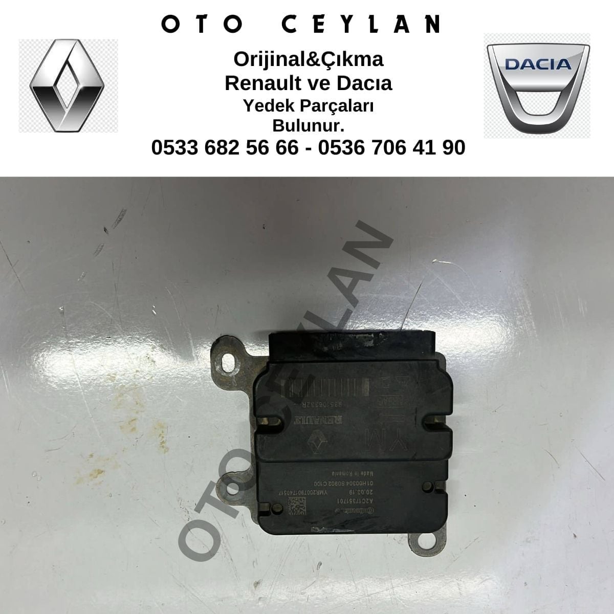 985106332R Sandero Hava Yastık Airbag Beyni Çıkma Orijinal