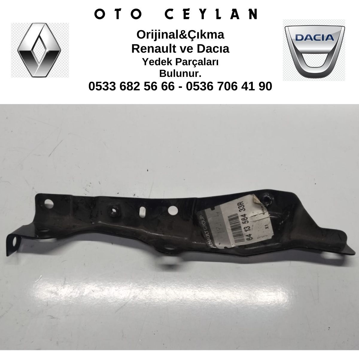 641356433R 641351725R CLIO 4 SOL ÖN ÇAMURLUK BAĞLANTI SACI SIFIR ORİJİNAL