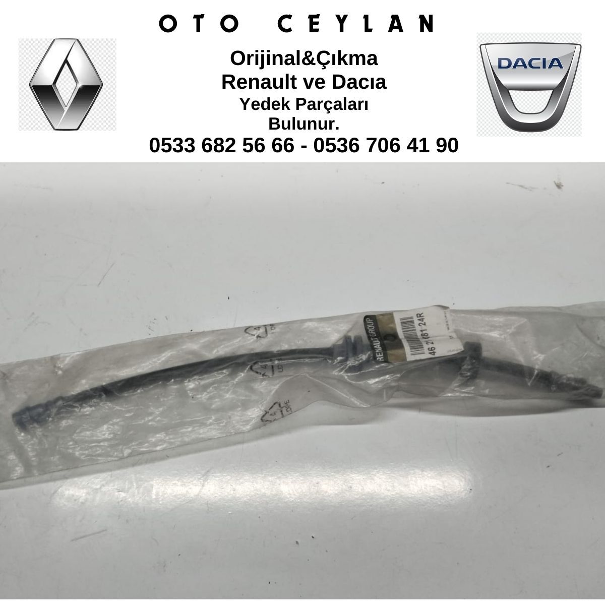 462108124R CLIO 4 ZOE SAĞ ARKA FREN HORTUMU SIFIR ORİJİNAL