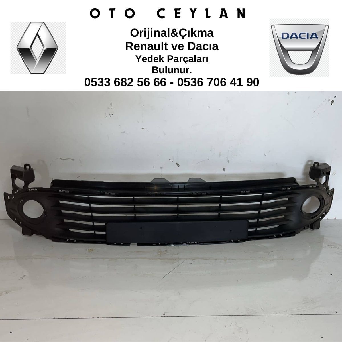 REN07CL078 Clio 4 Tampon Ön Alt Izgara Sıfır Yan Sanayi