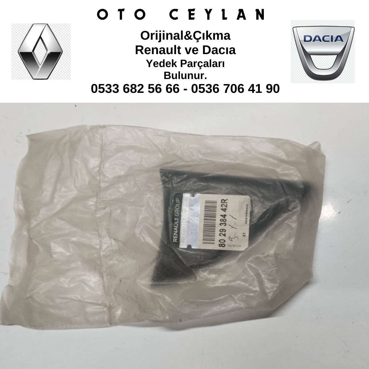 802938442R SYMBOL SANDERO SOL DİKİZ AYNA İÇ MUHAFAZASI SIFIR ORİJİNAL