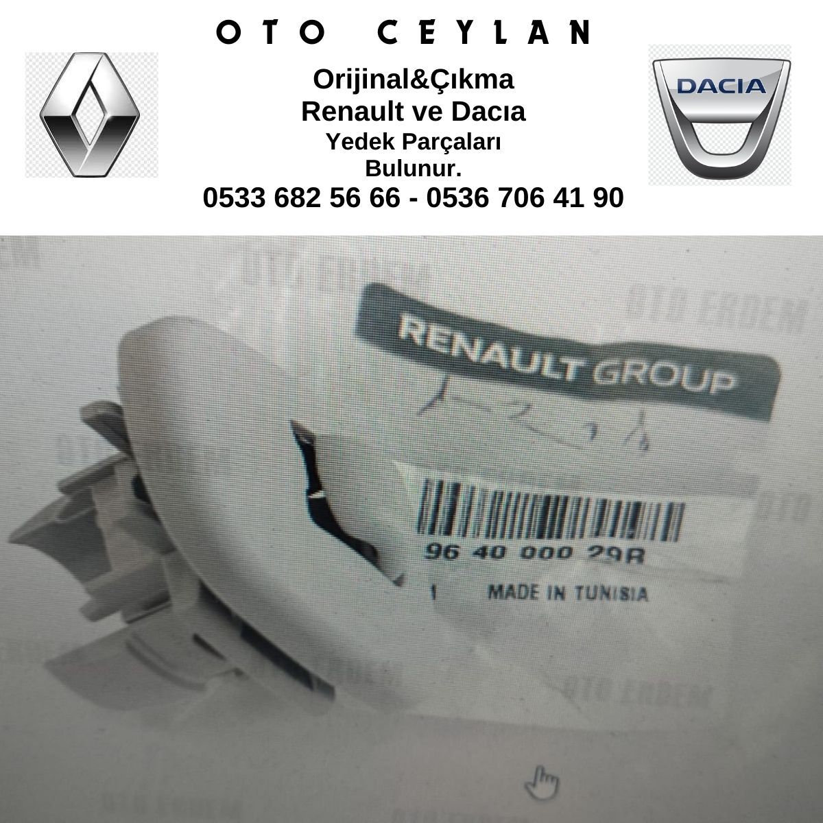 964000029R FLUENCE GÜNEŞLİK KANCASI SIFIR ORİJİNAL