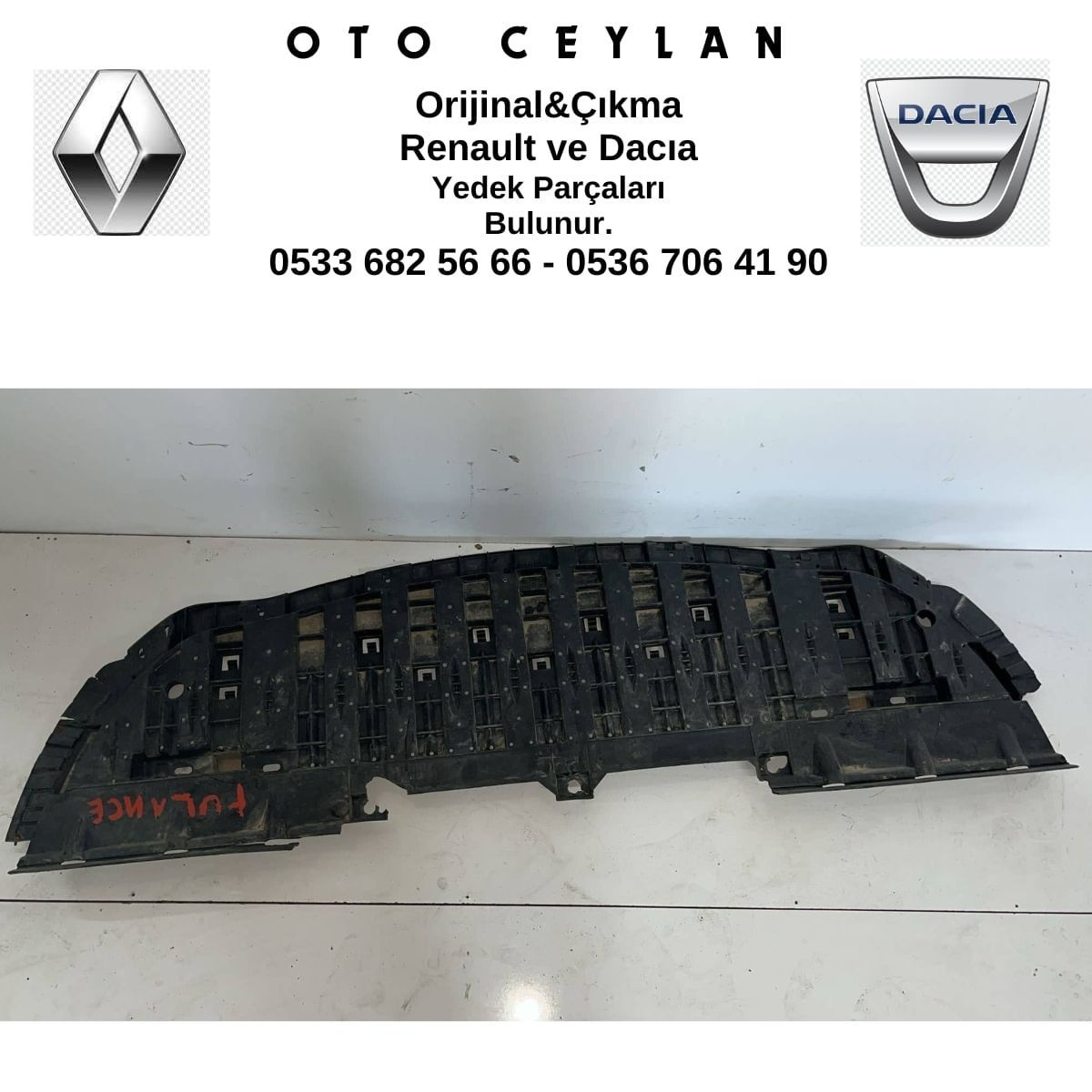 622359780R Fluence Ön Tampon Alt Bakaliti Çıkma Orjinal