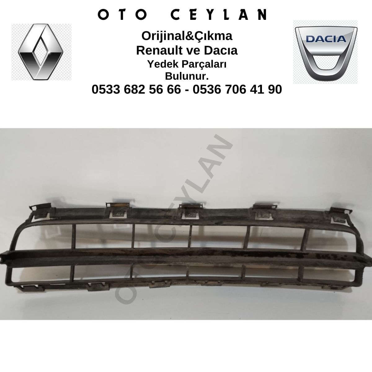 8200445992 Clıo Ön Tampon Izgarası 2006--2008 Çıkma Orijinal