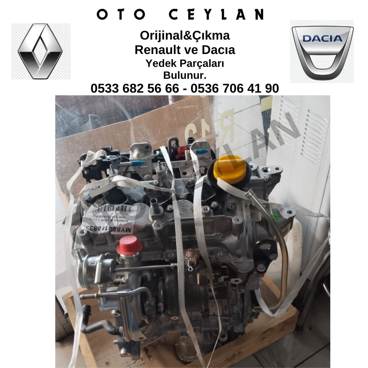 Motor Komple 100018157R Captur Sandero Clio 4 Logan H4B 410 0.9 Sıfır Orijinal
