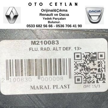 622359780R Fluence Ön Tampon Alt Bakaliti Sıfır Yan Sanayi