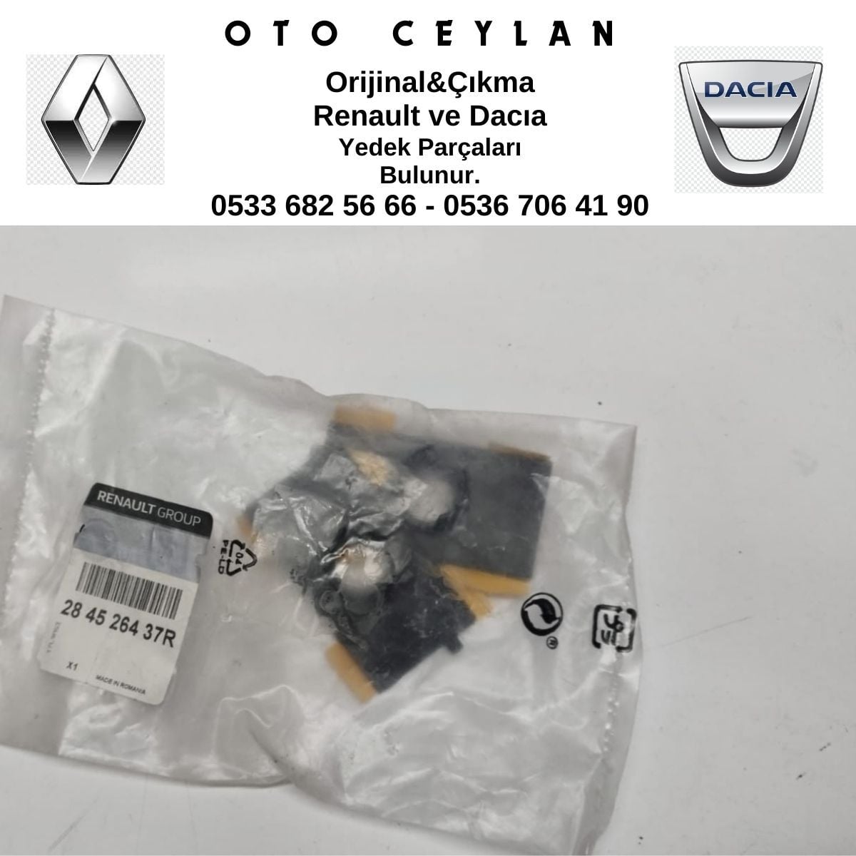 284526437R DUSTER ÖN PARK SENSÖR YUVASI SIFIR ORİJİNAL